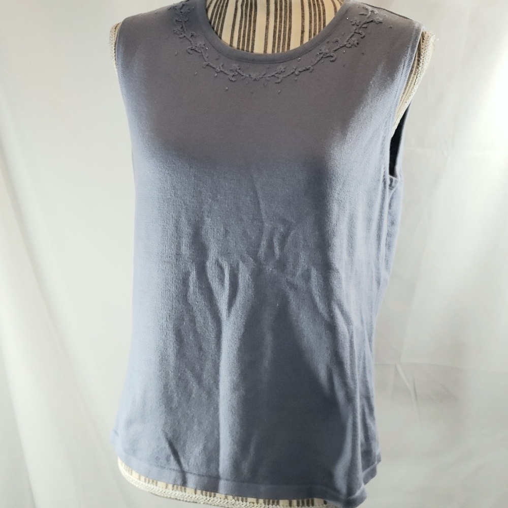 Design Assets Purple Sleeveless Tank Sweater Size Medium